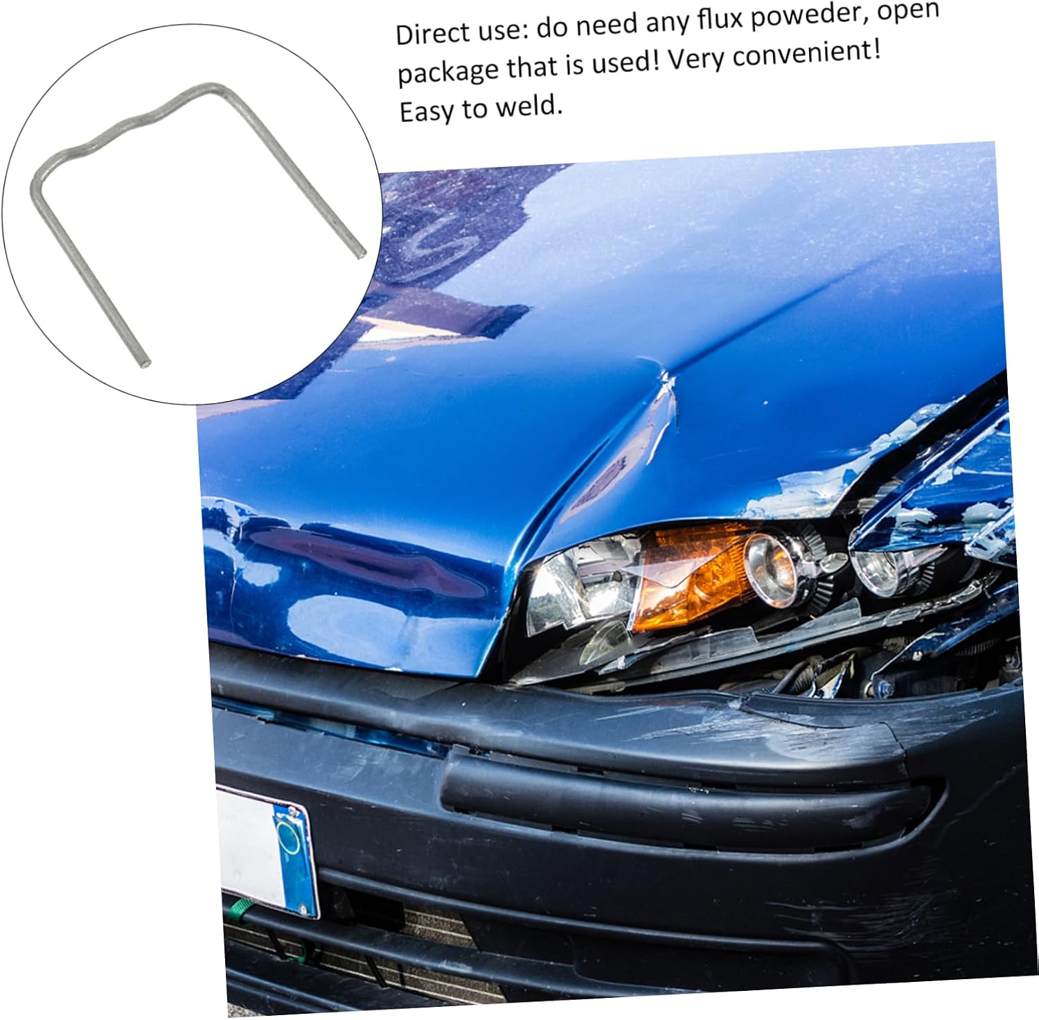 GLEAVI 1000pcs Flat Angle Bumper Repair Welding Rods for Car Repairs Wire Compatible Welding Tools Strong Seam Easy to Use
