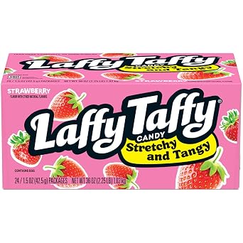 Laffy Taffy Stretchy & Tangy Strawberry, 1.5 Ounce - 24 Count Pack of 1 12124993