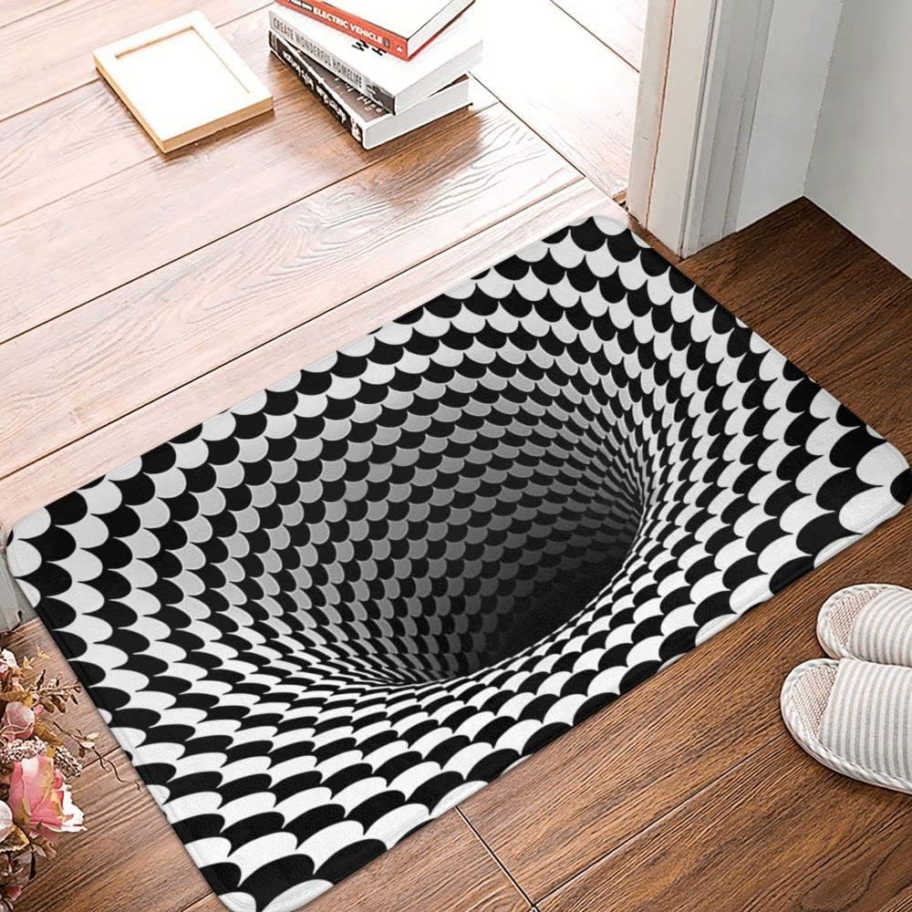 Amazon.com: Optical Illusion Black Hole Vortex Doormat Non-Slip Door ...