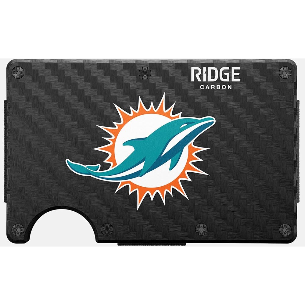 Ridge Wallet - Miami Dolphins - Carbon Fiber 3k