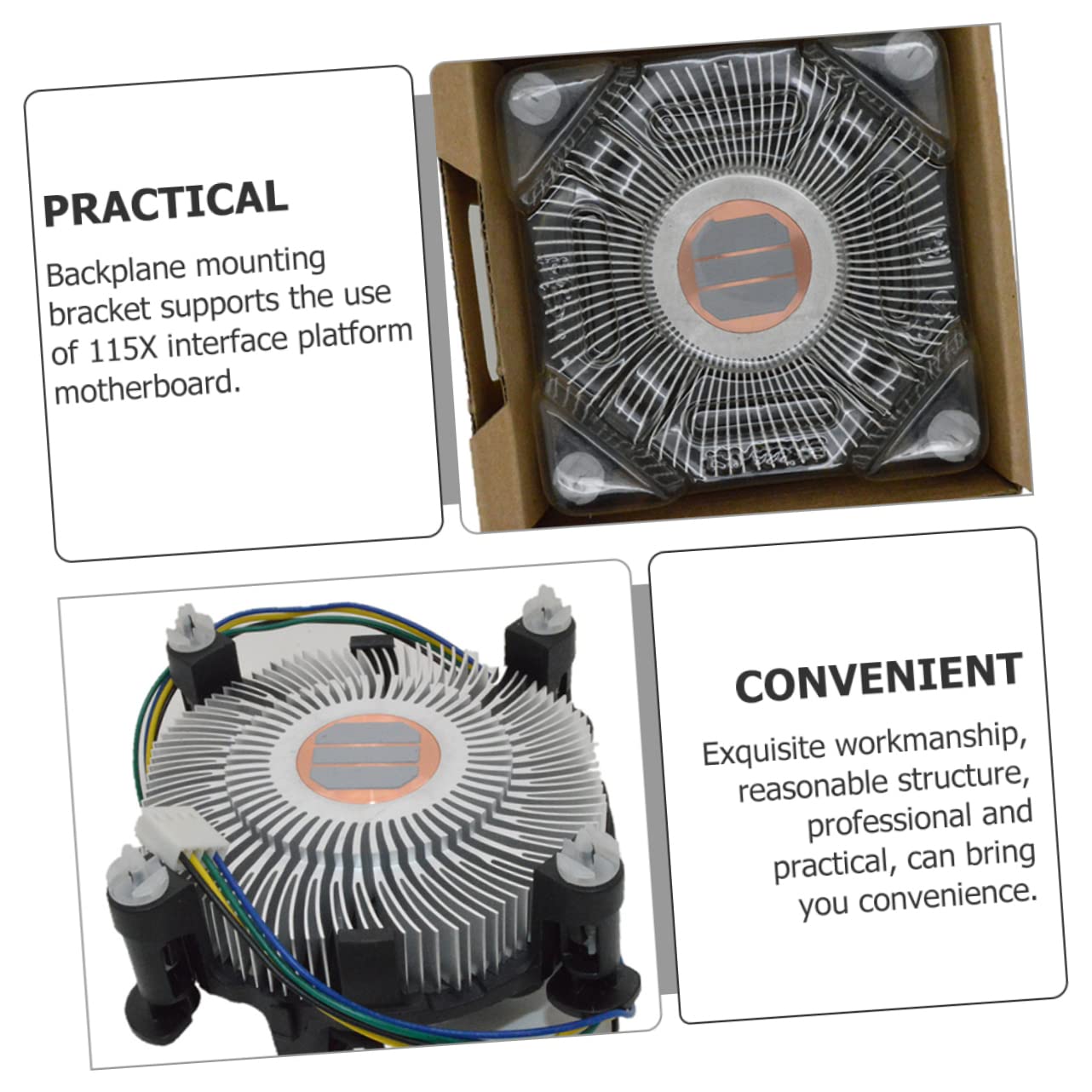 SHINEOFI 2 Pezzi Raffreddamento Dell'aria Della Cpu Dissipatore Cpu Aria Accessori Per Computer Ventola Del Dissipatore Di Calore Raffreddatore D'aria Del Dissipatore Di Calore Rame Nero