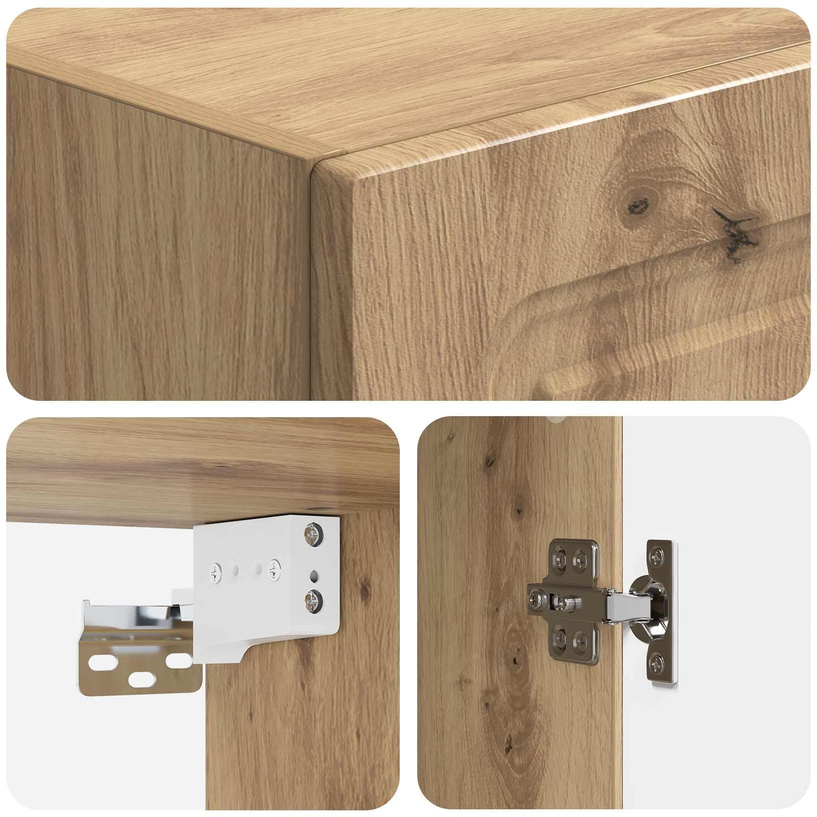 Ensemble Meuble Salon et séjour 2 pcs chêne Artisanal Bois d'ingénierie modulable avec Rangement Complet pour Chambre Cuisine Bureau entrée Salle à Manger