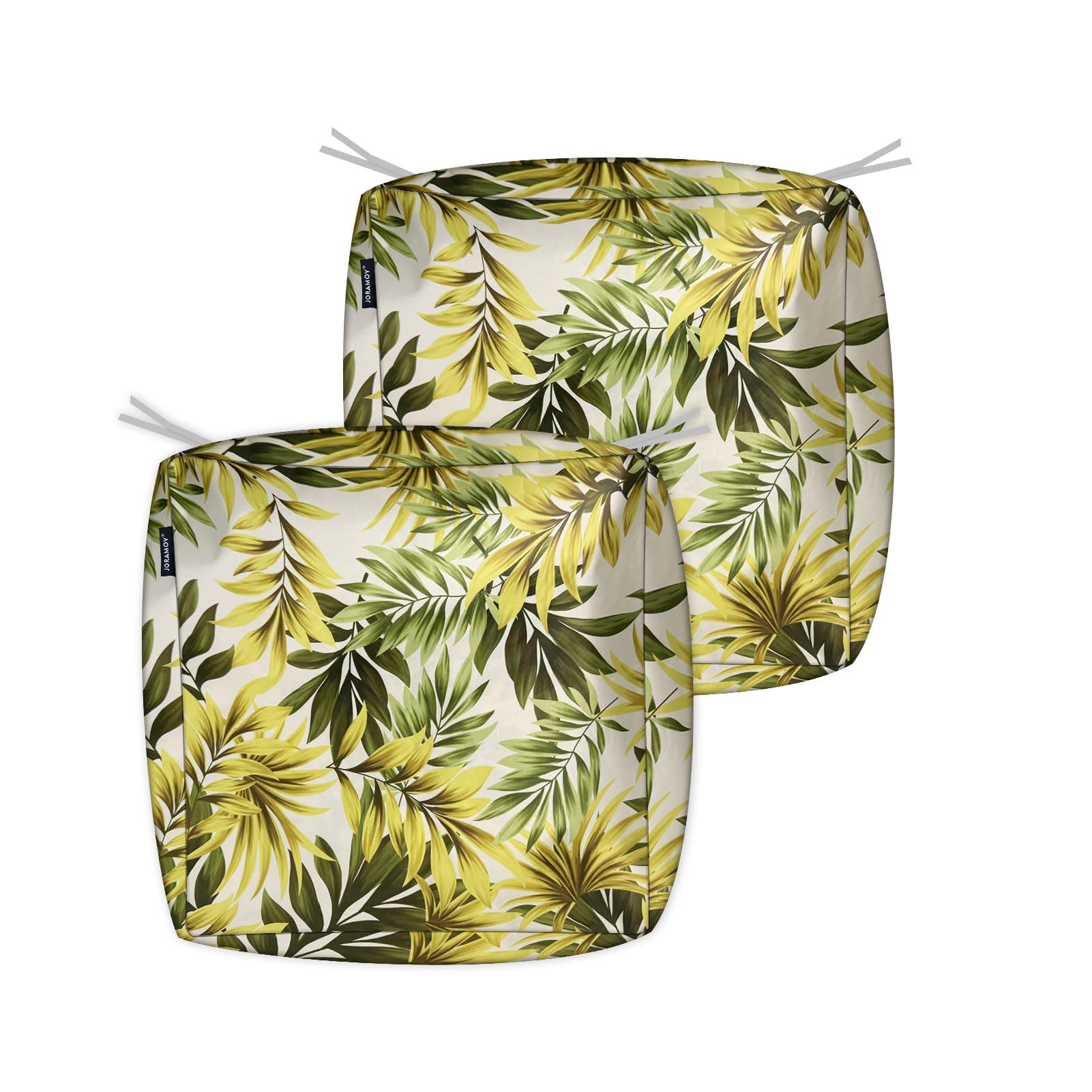 Joramoy Patio Cushion Covers 22×20×4 in - Waterproof Outdoor Seat Cushion Slipcovers Replacement Set of 2, Outdoor Chair Couch Cushion Covers for Patio Furniture with Zipper, Covers Only, Forest Leaf-image-22