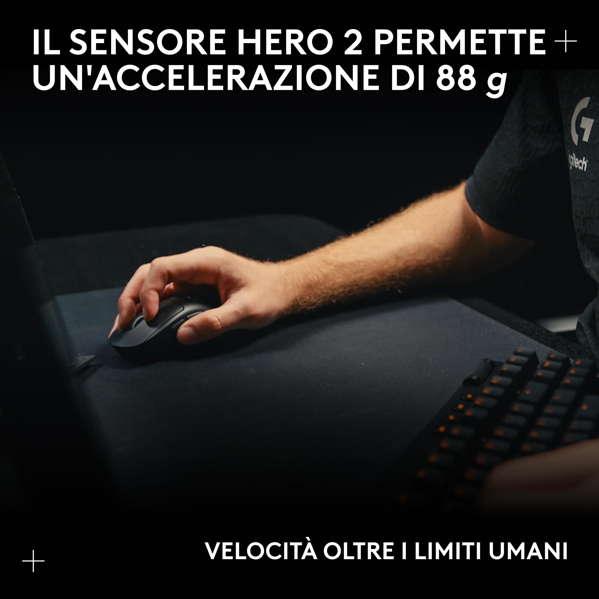 Logitech G PRO X SUPERLIGHT 2 DEX wireless gaming mouse | Für PC/Mac, 60g pro-grade, rechtshändig, 5 Tasten, USB-C, 44k DPI, bis 8 kHz Polling - Nero
