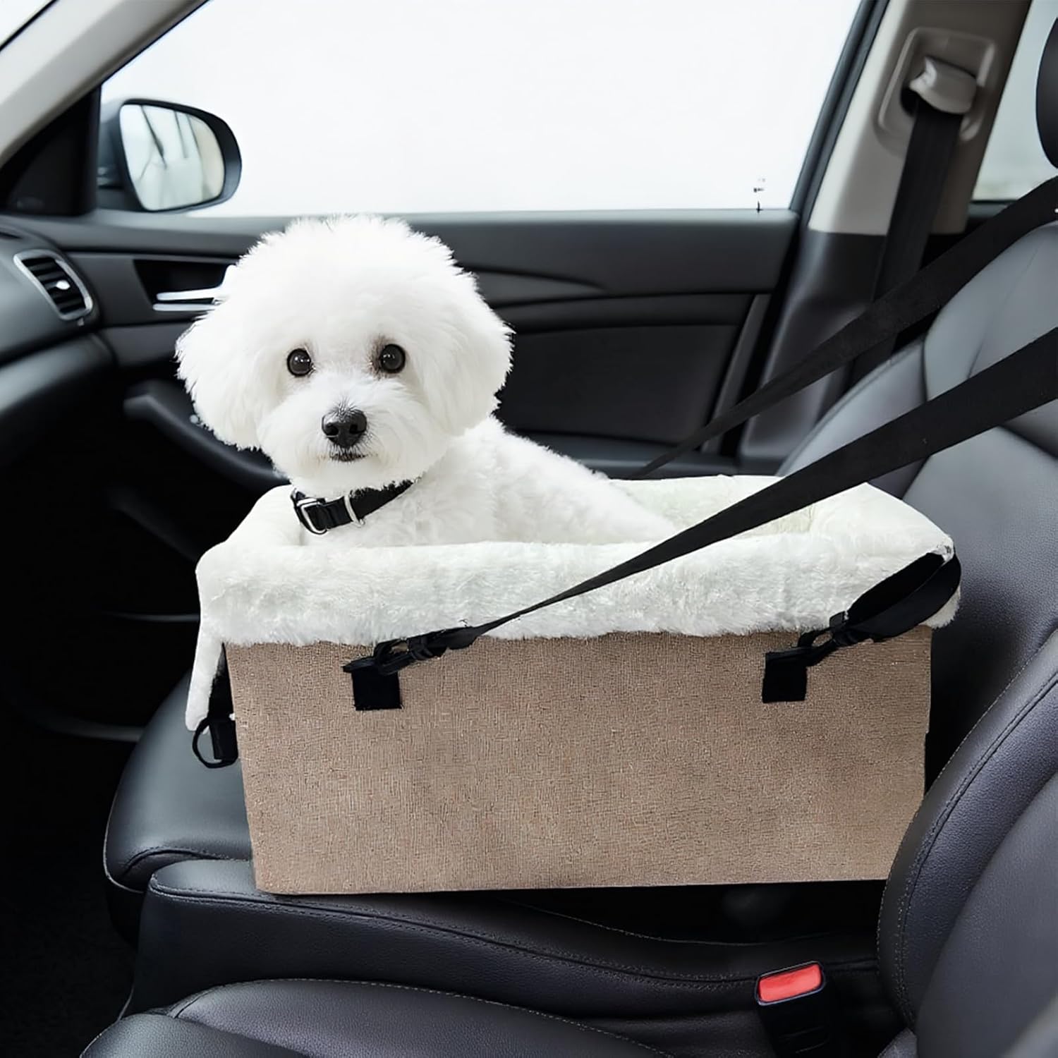 ミドルコンソール ドッグシート,ポータブルソフト猫用カーシート 安全バックル付き - 小型犬 子犬 猫用 屋内 屋外 旅行 通勤 車 LAMOUR 犬用  2WAY ドライブ バッグ スクエア 犬 キャリー ポータブル ベッド カー トラベル シート 車 おでかけ 旅行 コン – ハピポート ... ミドルコンソール ドッグシート,ポータブル ソフト カーシート ペット用 安全バックル付き - 小型犬 子犬 猫用 屋内 屋外 旅行