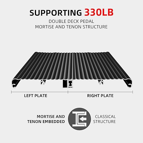 Miniatura 4 de Flygeneral Escalera de 3 escalones, taburete plegable de aluminio negro, peldaños antideslizantes mejorados más anchos, escalera ligera portátil