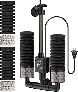 Pawfly Aquarium Sponge Filter, 70 GPH Fish Tank Filter, 3 W Submersible Small Aquarium