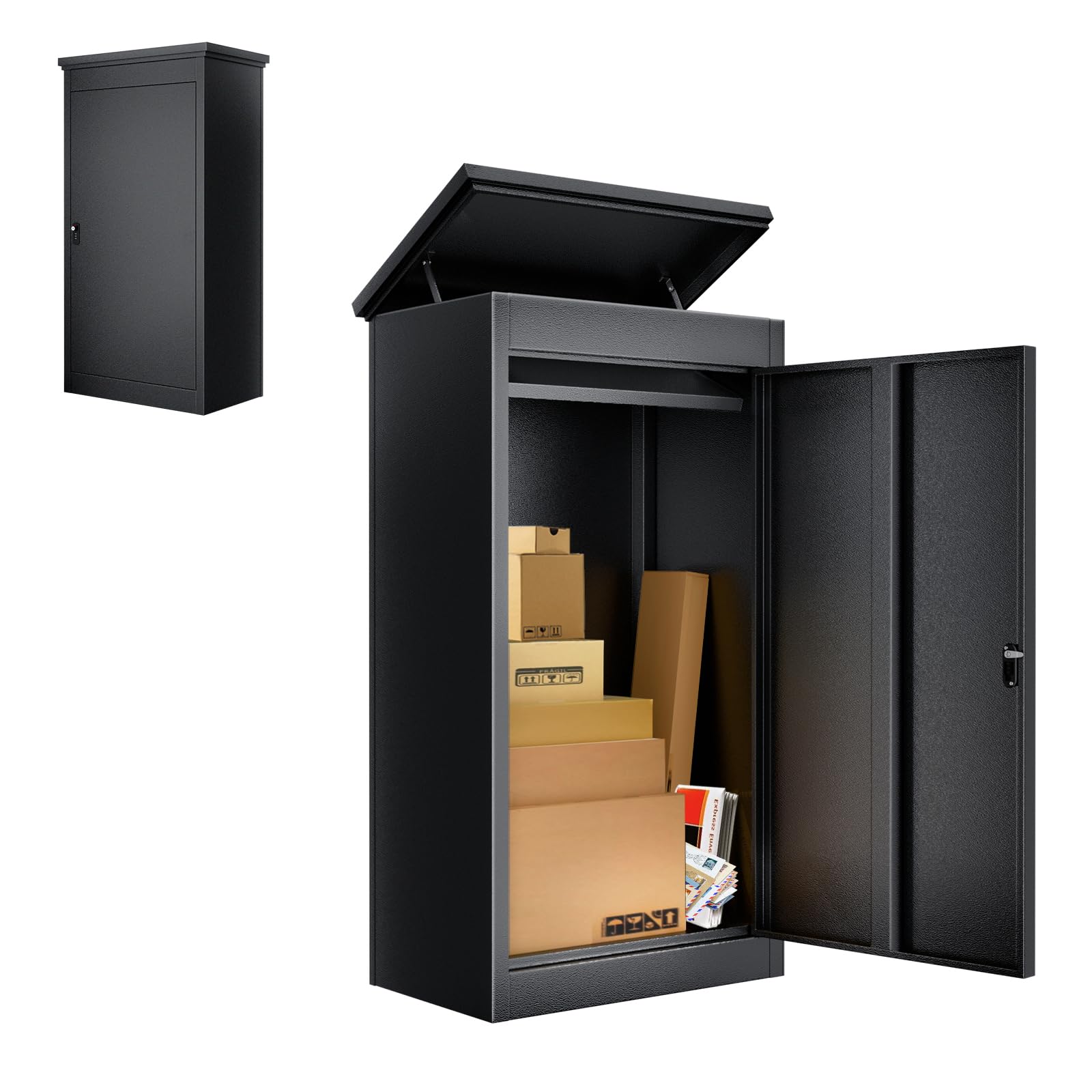 110CM Briefkasten Paketbox mit Zahlenschloss, extra große Paketboxen für den Außenbereich, für Pakete, Päckchen, für Briefe mit Paketsafe