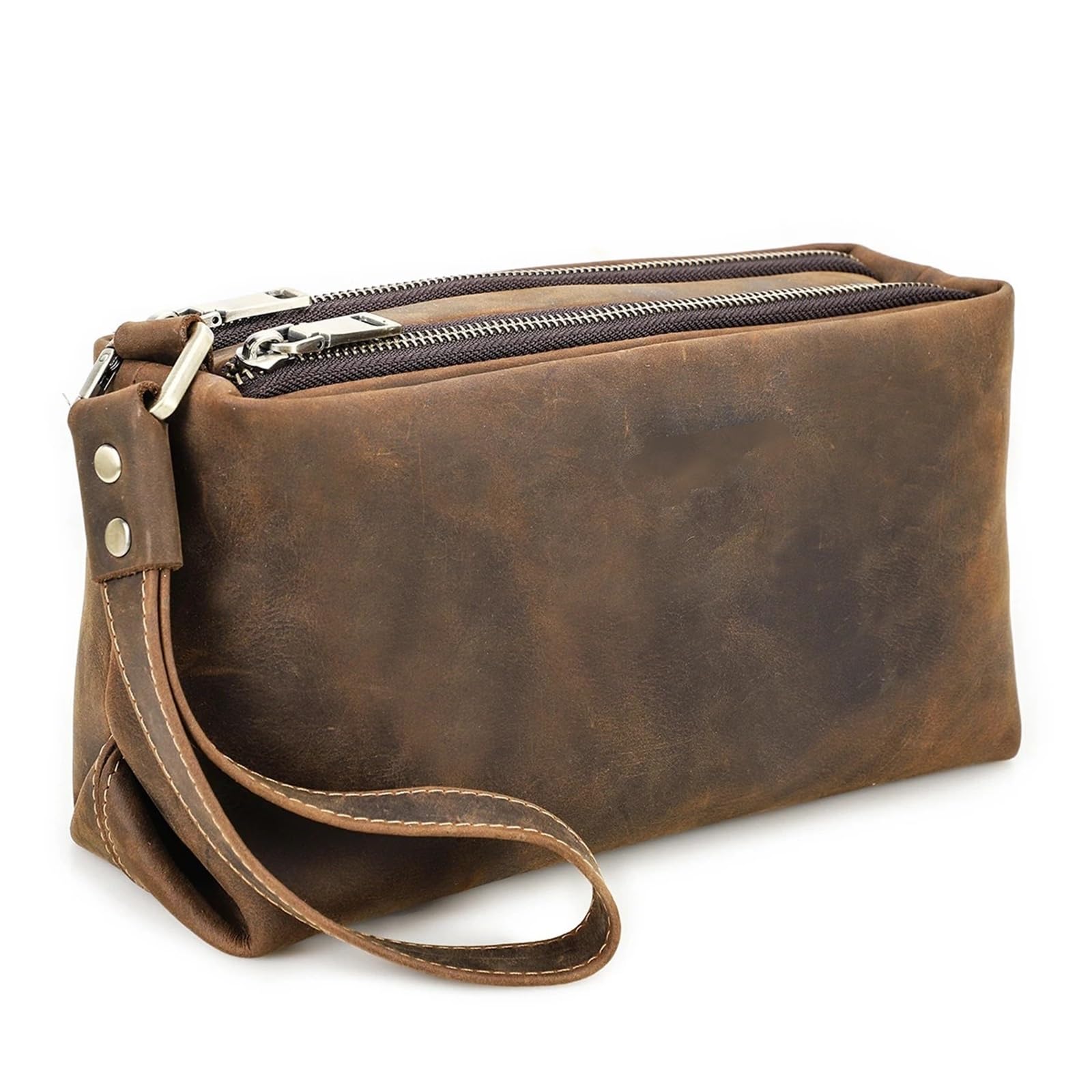 Pochette in pelle for uomo Borse Borsa da uomo Tasca for telefono Pochette Portafogli grandi Regali for il marito