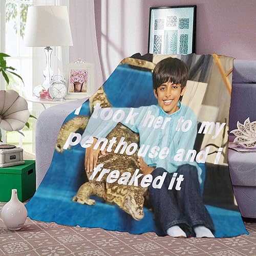 Miniatura 6 de ETSKOM Ravi - Manta de franela con estampado de memes para sofá cama o automóvil, para adultos y niños, cálida, suave y ligera, 59 x 51 pulgadas