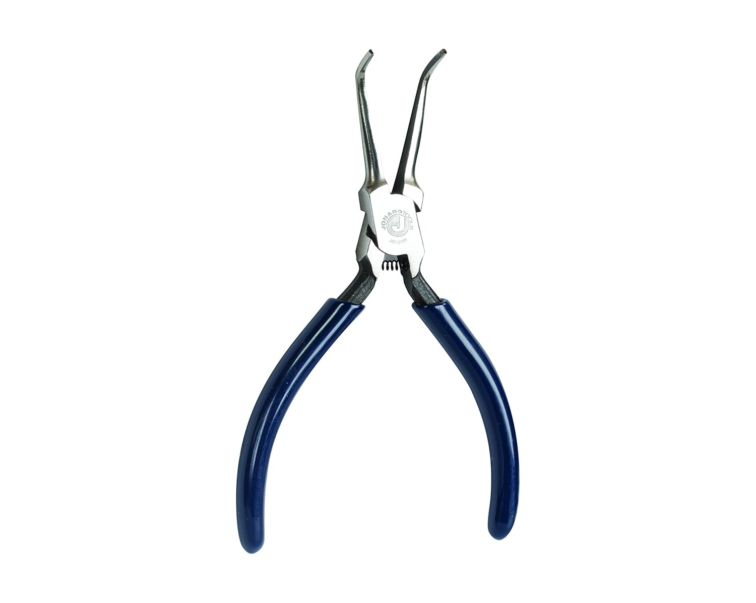 Jonard JIC-3385 Curved Needle Nose Plier with Dark Blue Plastic Handle, 5-1/2" Length