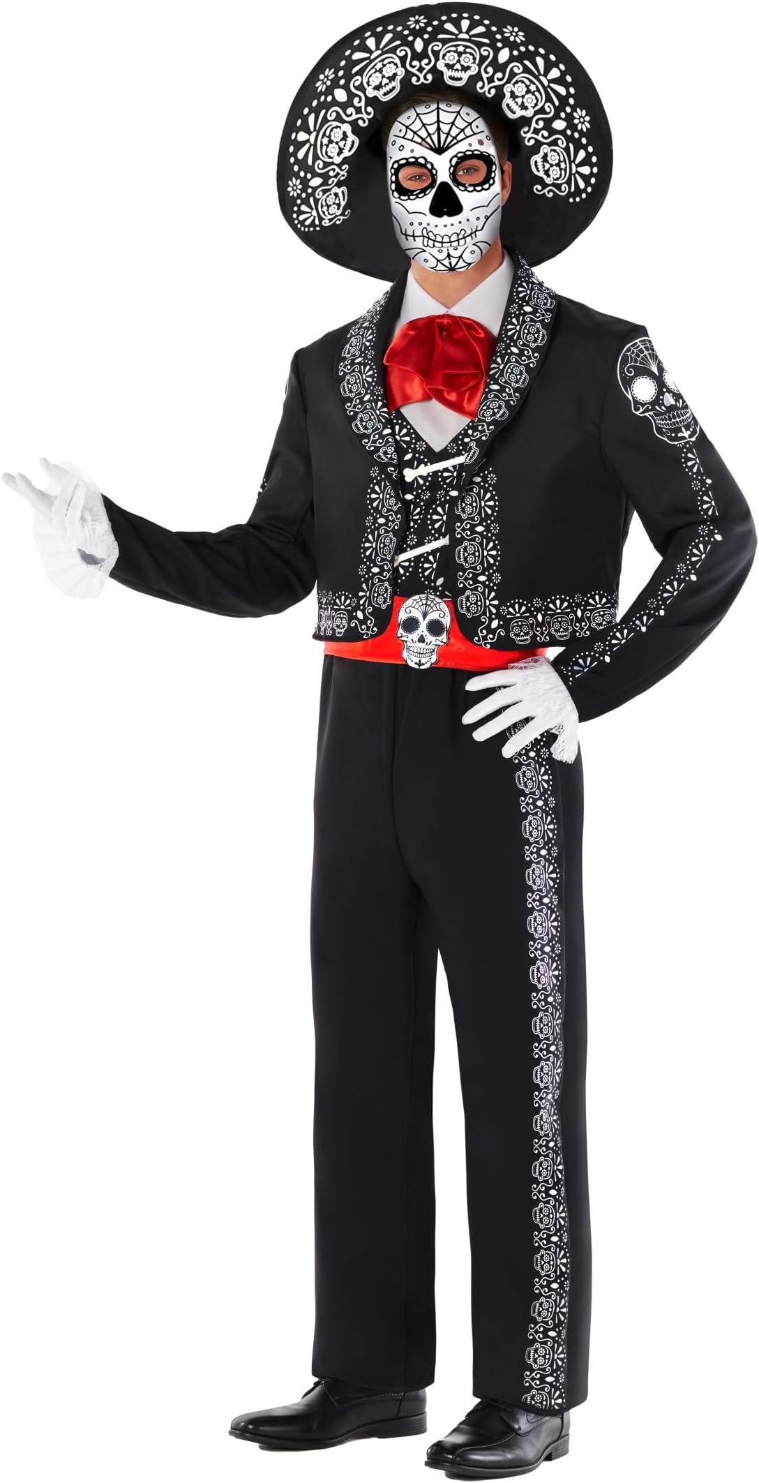 Morph Day Of The Dead Costume For Men, Mariachi Outfit, Dia De Los Muertos Costume, Festive Halloween Attire