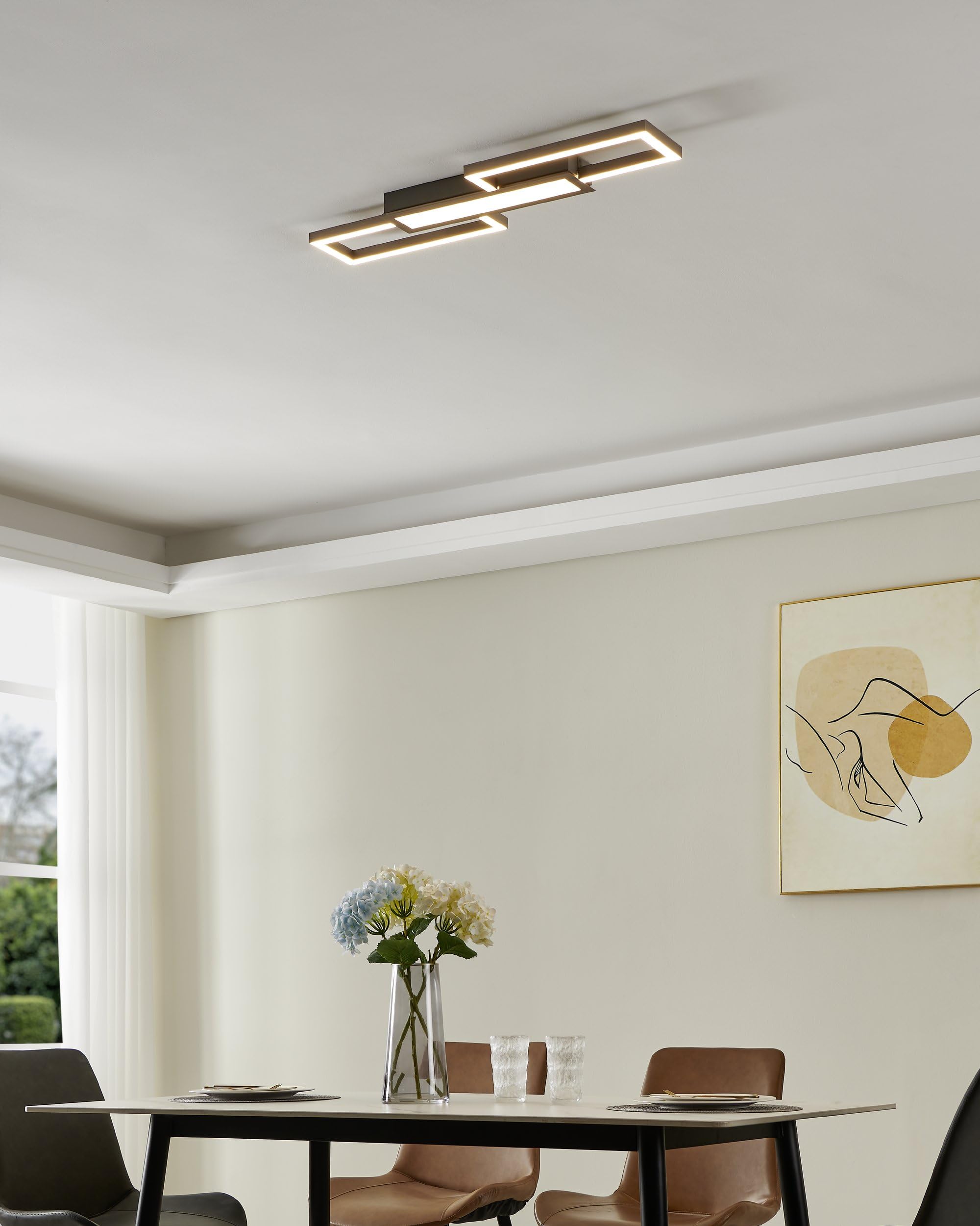 EGLO LED Deckenleuchte Monirote, Deckenlampe minimalistisch