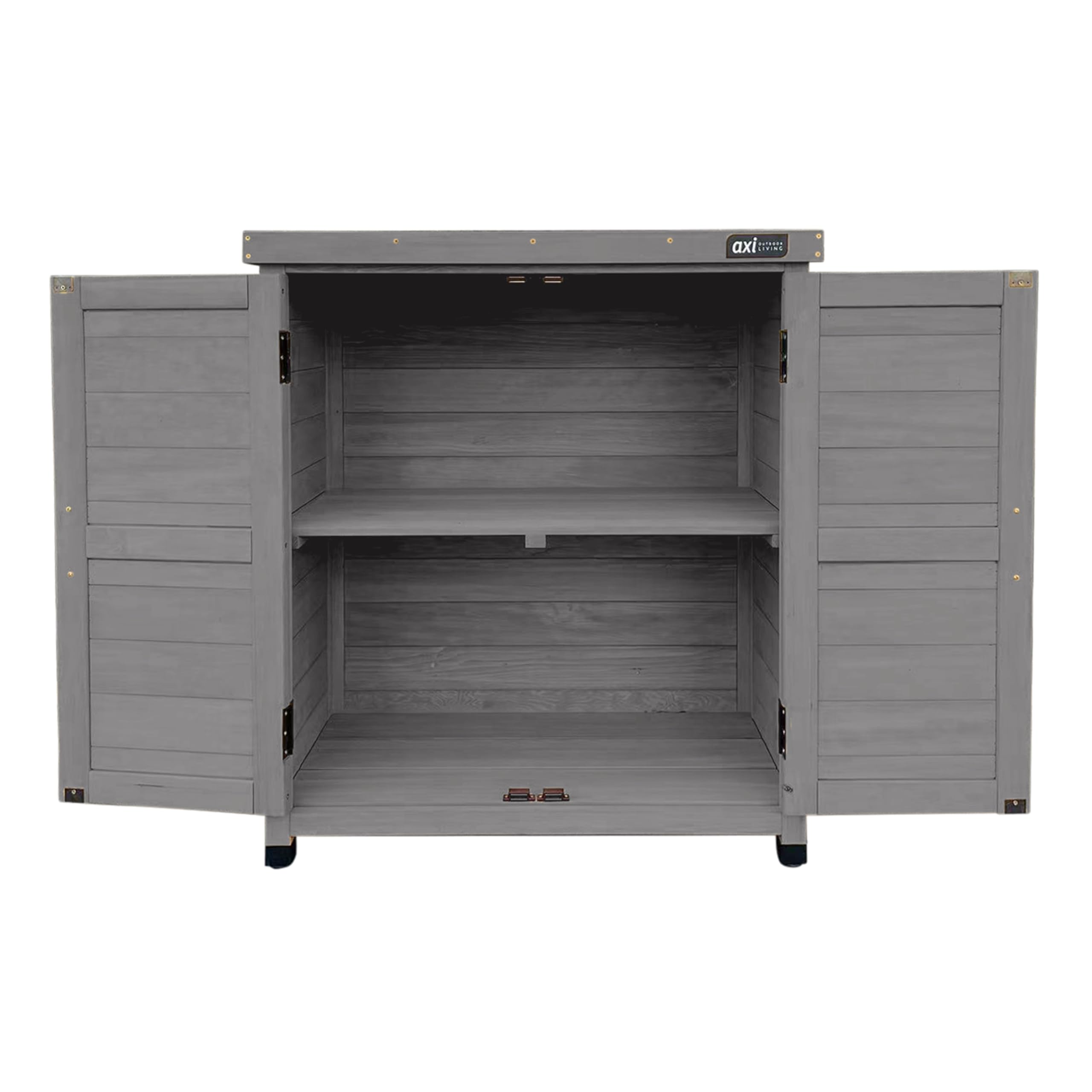 AXI Felix Gartenschrank aus Holz Warmes Grau 80 x 45 x 93 cm Geräteschrank