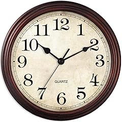 Wall Clock, 9 Inch Silent Non Ticking Classic Battery Operated Clocks, Decorative for Living Room photo Wall Clock, 9 Inch Silent Non Ticking Classic Battery Operated Clocks, Decorative for Living Room