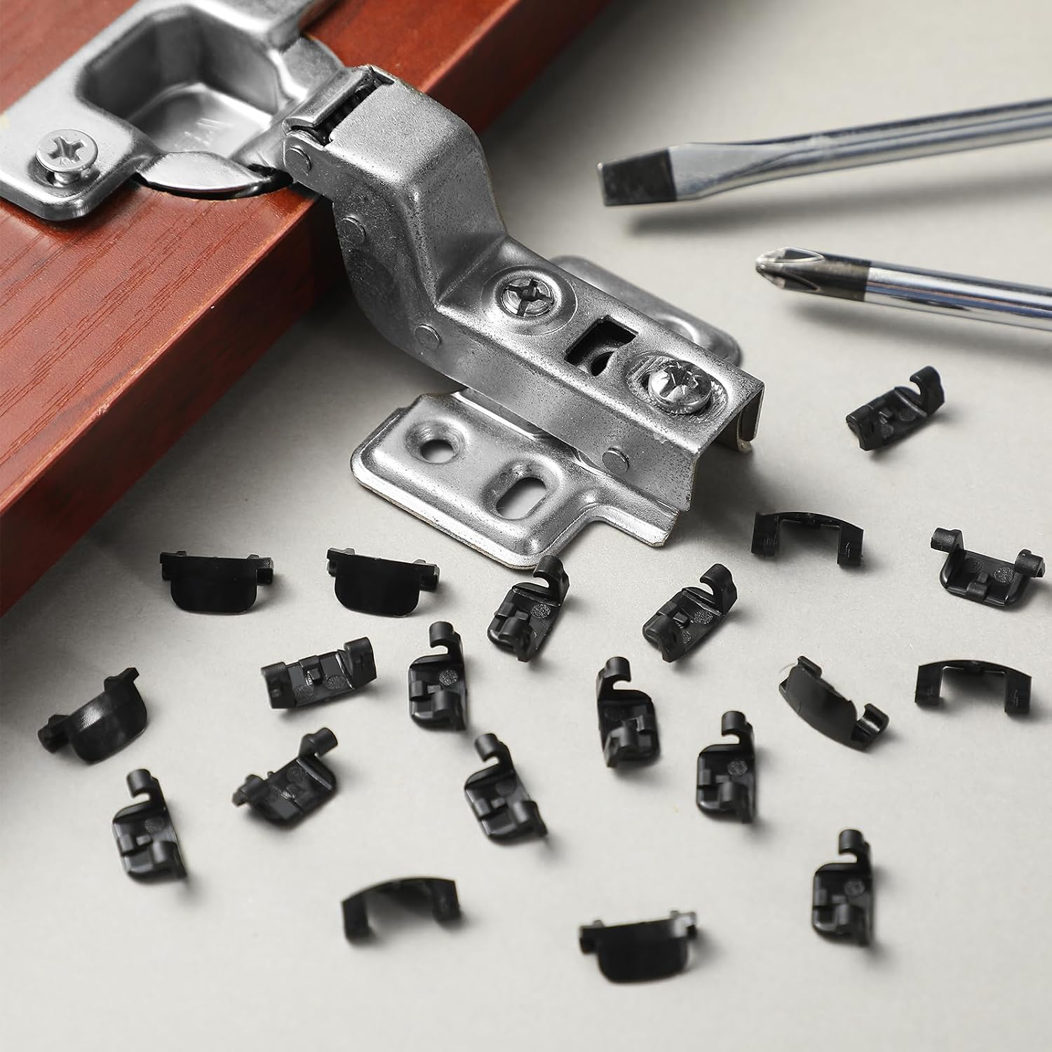 Geelin 20 Pcs Cabinet Hinge Angle Restriction Clip for 86 Degree image 4