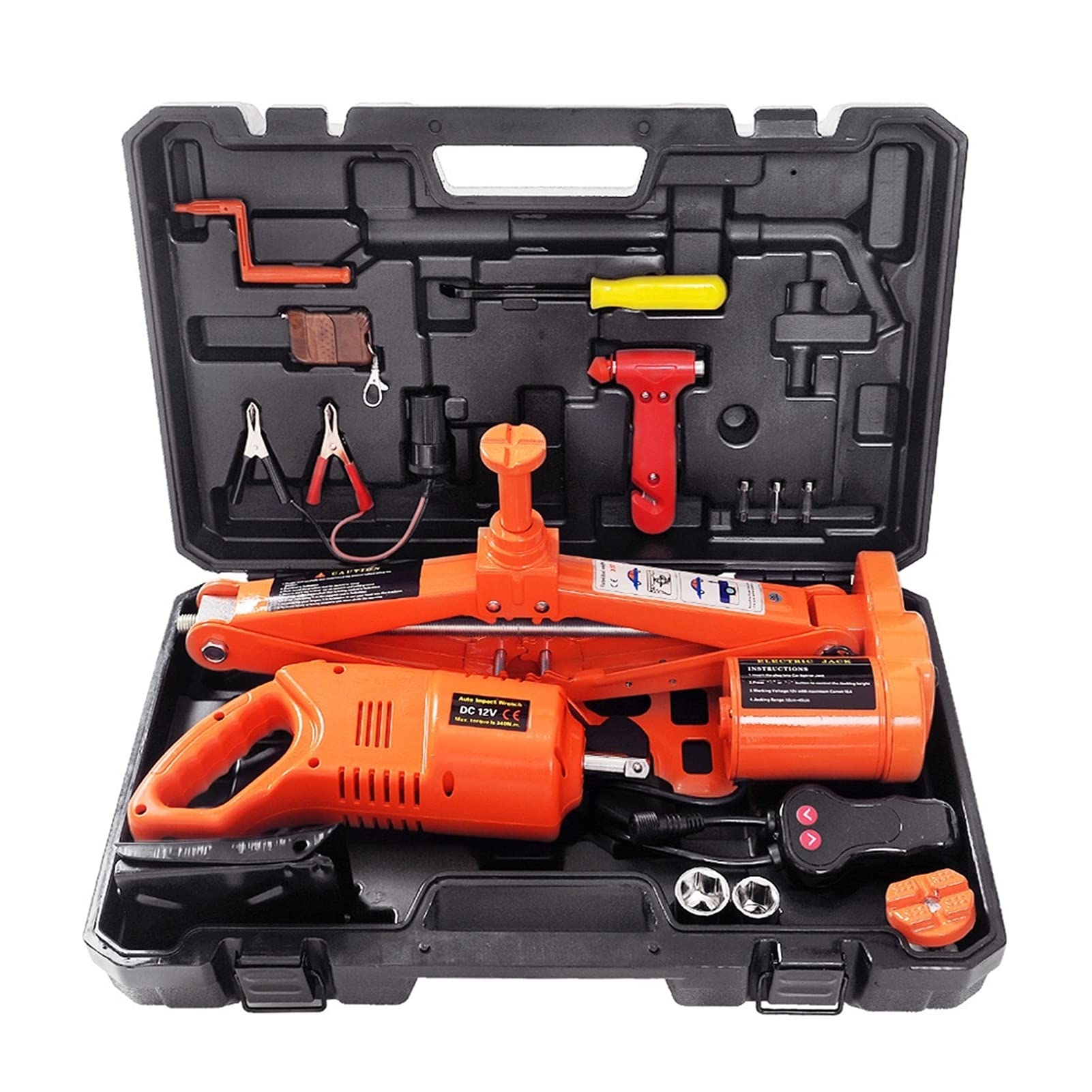 QUSYZD Trailer Jack, 5 Tons 12V Car Jack, High-Power Tire Changing Tool, Self-Driving Tour Equipment, Electric, Automatic,