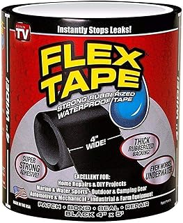 Strong Rubberized Waterproof Seal Tape As Seen On TV, Multicolor, 4 x 5in