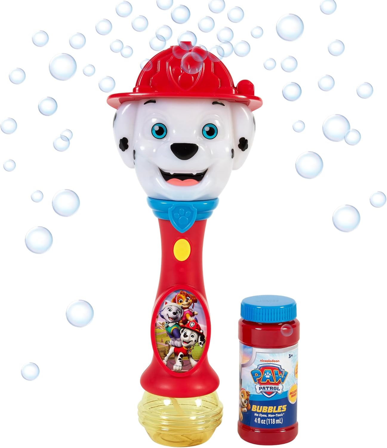 Little Kids Paw Patrol Marshall Light and Sound Musical Bubble Wand, Includes Bubble Solution