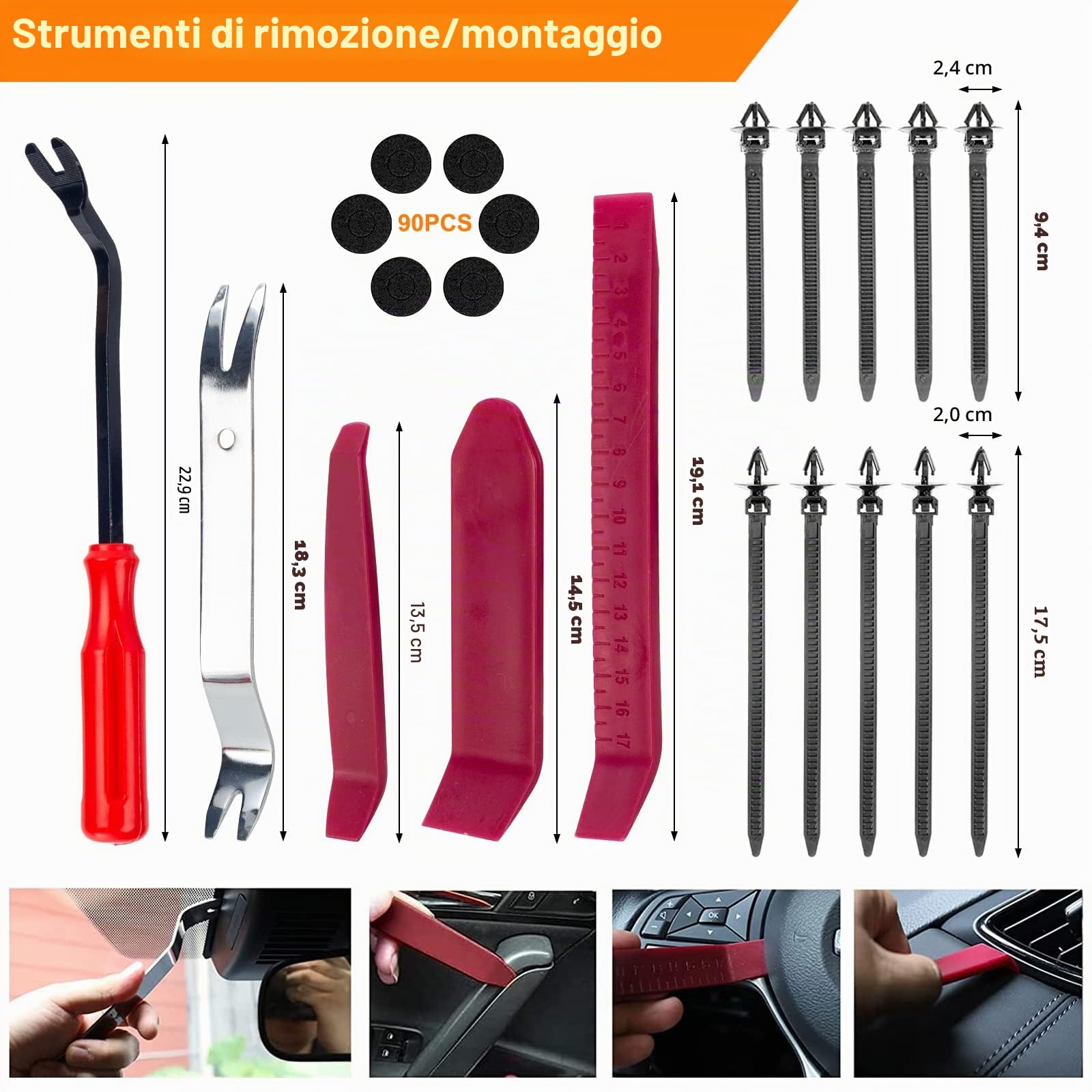 Rivetti in Plastica per Auto 925Pcs Universali di Fissaggio Clip Pannello Porta Clip con 5 PCS Strumenti Rimozione