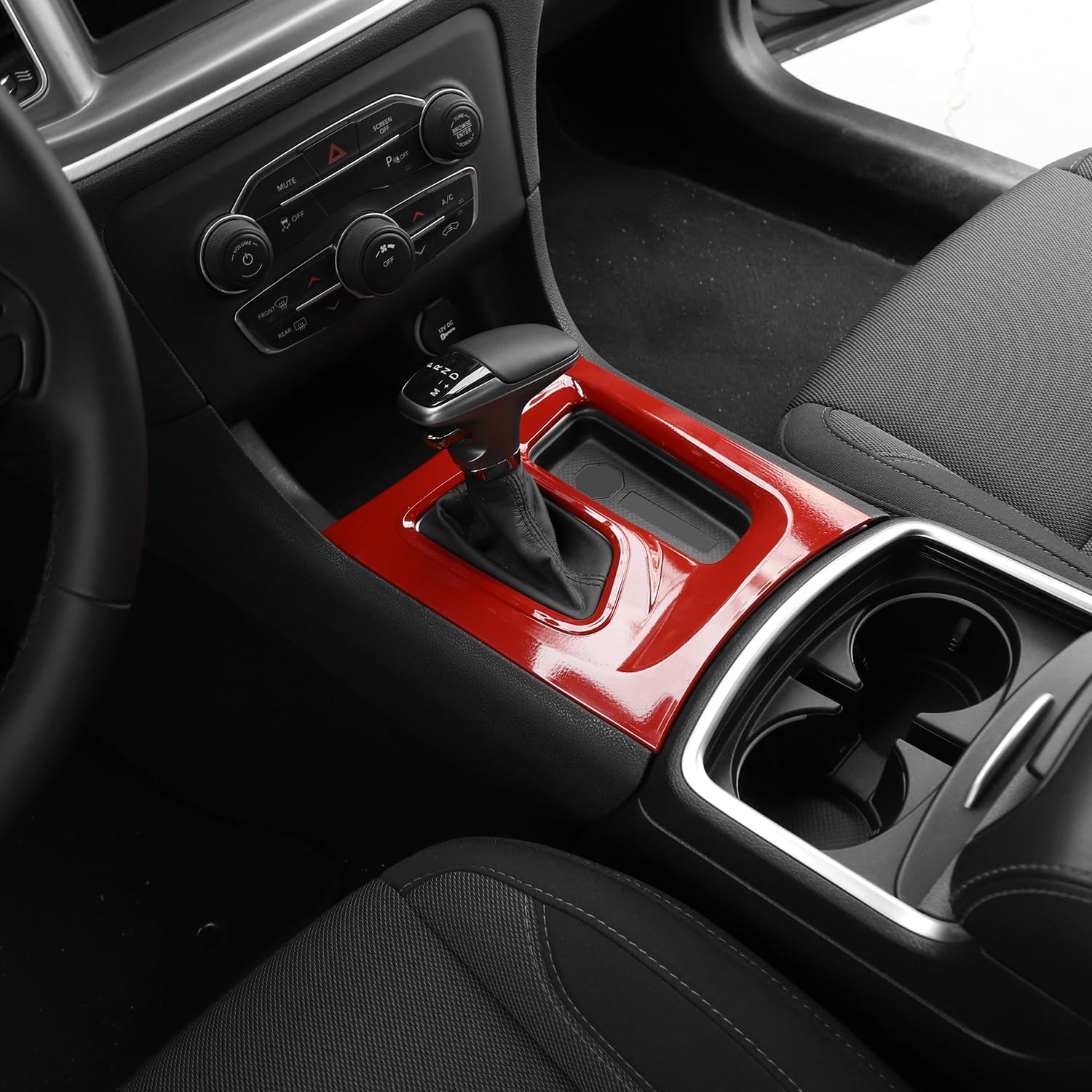 for Charger Gear Shift Panel Cover Trim Fit for Dodge Charger 2015-2023 Red Interior Accessories 1pc