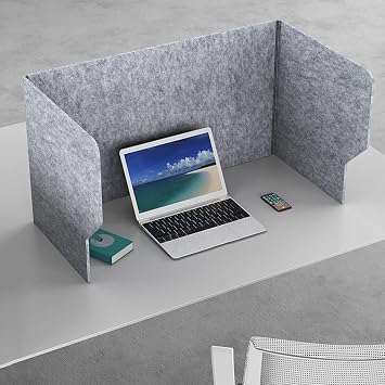 Desk Privacy Panel 3 Side Partitions L 24" 32" 40" Acoustic Desk Divider Reduces Noise And Visual Distractions, Folding Portable Desk Sneeze Guard Divider For Schools Office Desks Workstations  Color