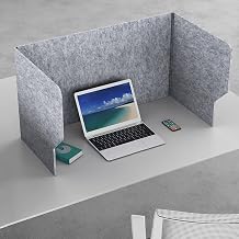 Desk Privacy Panel 3 Side Partitions L 24" 32" 40" Acoustic Desk Divider Reduces Noise And Visual Distractions, Folding Portable Desk Sneeze Guard Divider For Schools Office Desks Workstations  Color