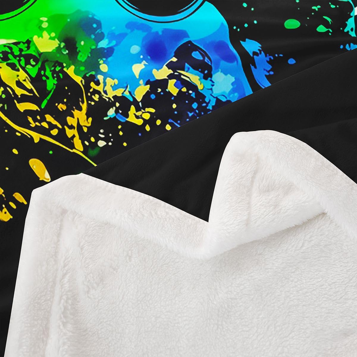 Couverture 220x240cm Gamer Couverture Polaire Flanelle Microfibre Gaming Plaid Jeté De Canapé Décoration De Salle Jeu Personnalisé Gamepad pour Canapé Ou Lit