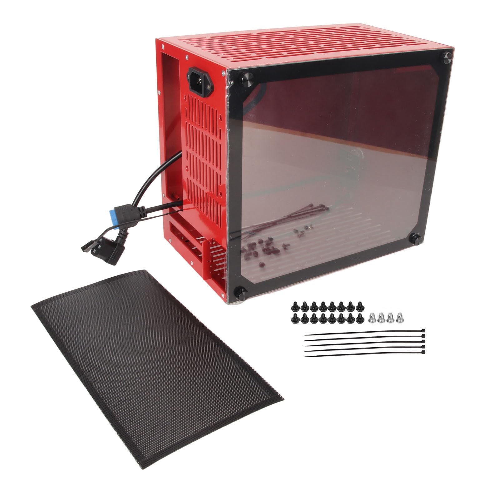 Aramox Obudowa Mini ITX ze Stopu Aluminium, Zasilacz w Zestawie