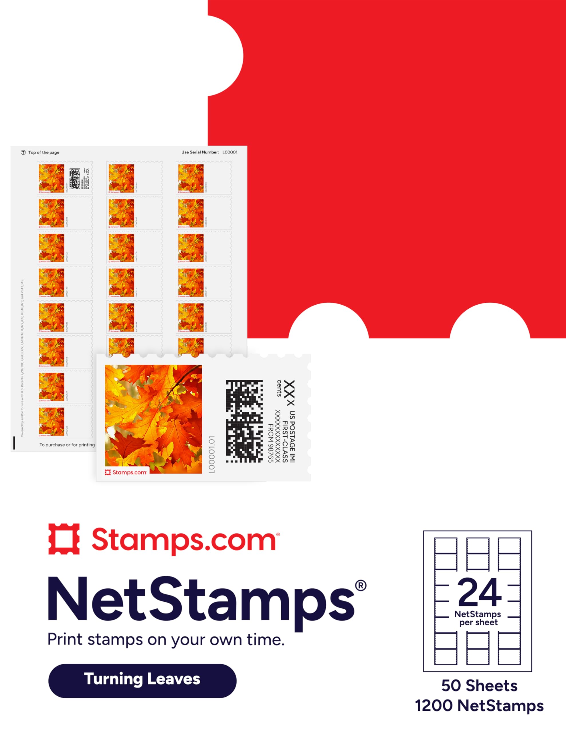 NetStamps Printable Postage Stamps (Stamps.com Subscription Required) – Print Custom USPS Postage at Home – Compatible with Inkjet & Laser Printers –