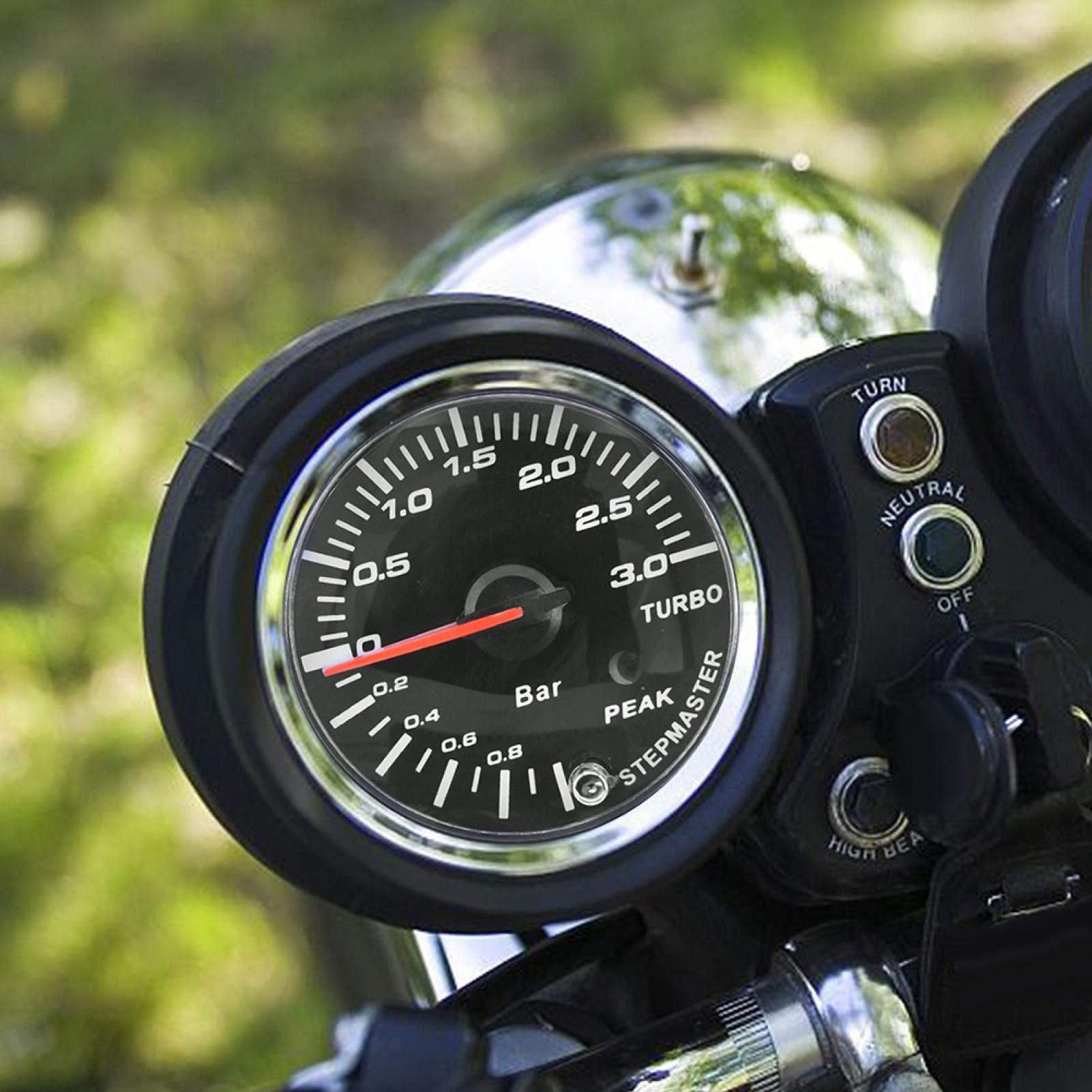 Miernik podciśnienia Turbo Boost, wskaźnik Turbo doładowania samochodu DC12V, 2,5 cala 60mm 3.0 Bar LED modyfikacja samochodu Turbo doładowania wskaźnik miernika