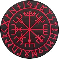 Vista 6 de Viking Compass - Parche de espalda grande para chaleco de motociclista personalizado, planchado/coser, verde grande