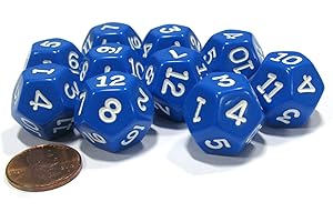 Koplow Opaque RPG Dice D12 12-Sided Polyhedral Dice for Dungeons and Dragons,...