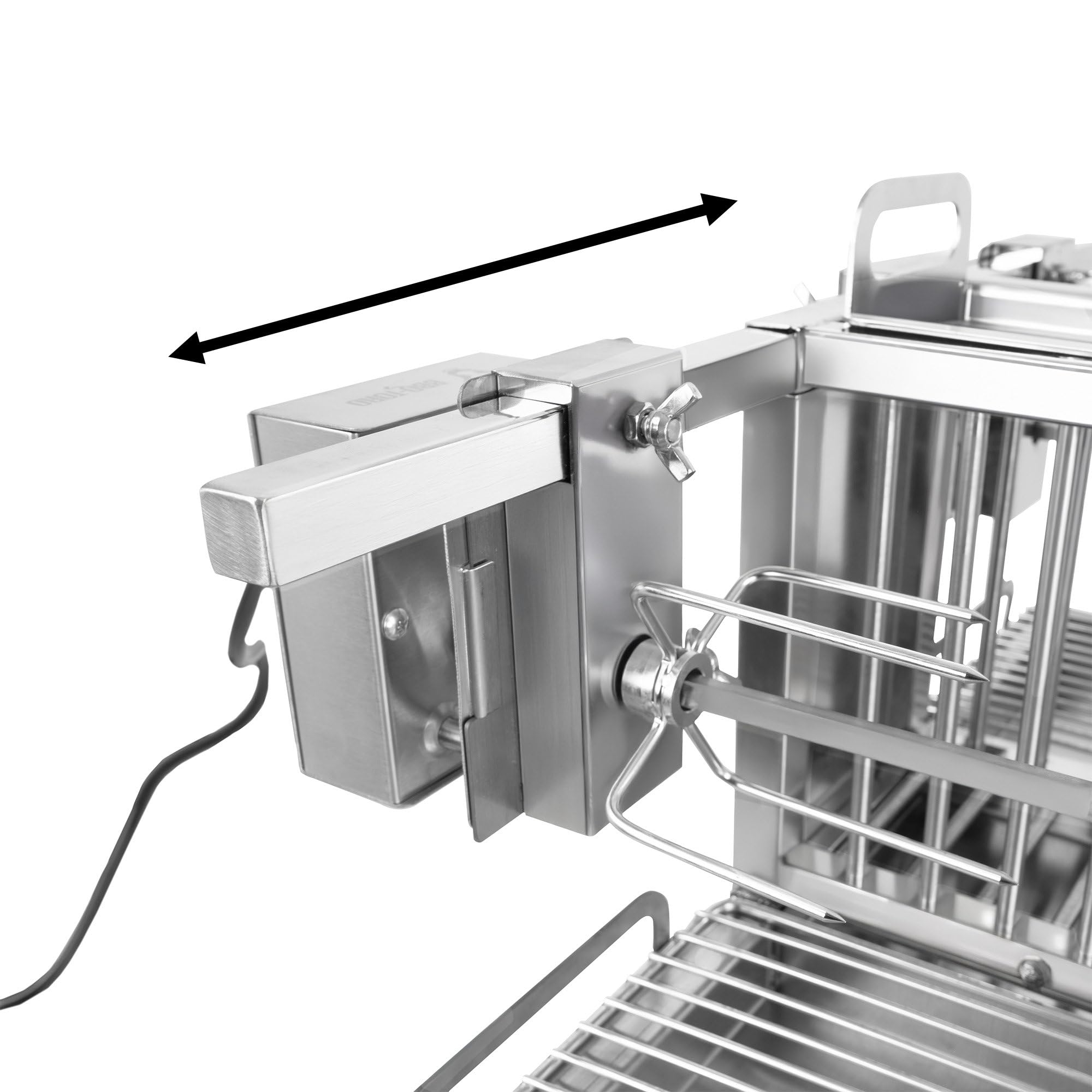BBQ-Toro Edelstahl Doppel Spießgrill mit Motor | Vertikalgrill mit zwei Grillspießen, Hähnchengrill | Spießbratengrill, Elektrischer Drehspieß Grill | Rotisserie Grill, Drehspießröster