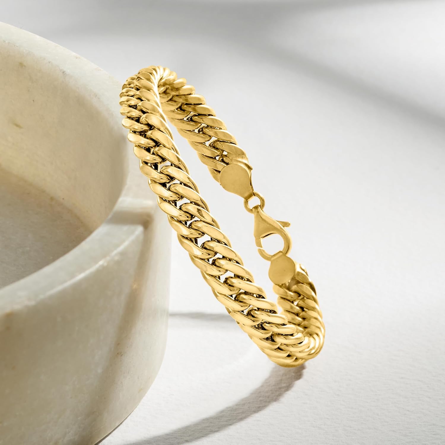 Ross-Simons Italian 18kt Yellow Gold Cuban-Link Bracelet