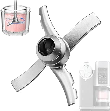 Replacement Paddle Blade Compatible with Ninja CREAMi Swirl Ice Cream & Soft Serve Maker NC701 NC700 NC701C Series, for Ninja Swirl Blade Replacement Parts Accessories, Stainless Steel, Silver