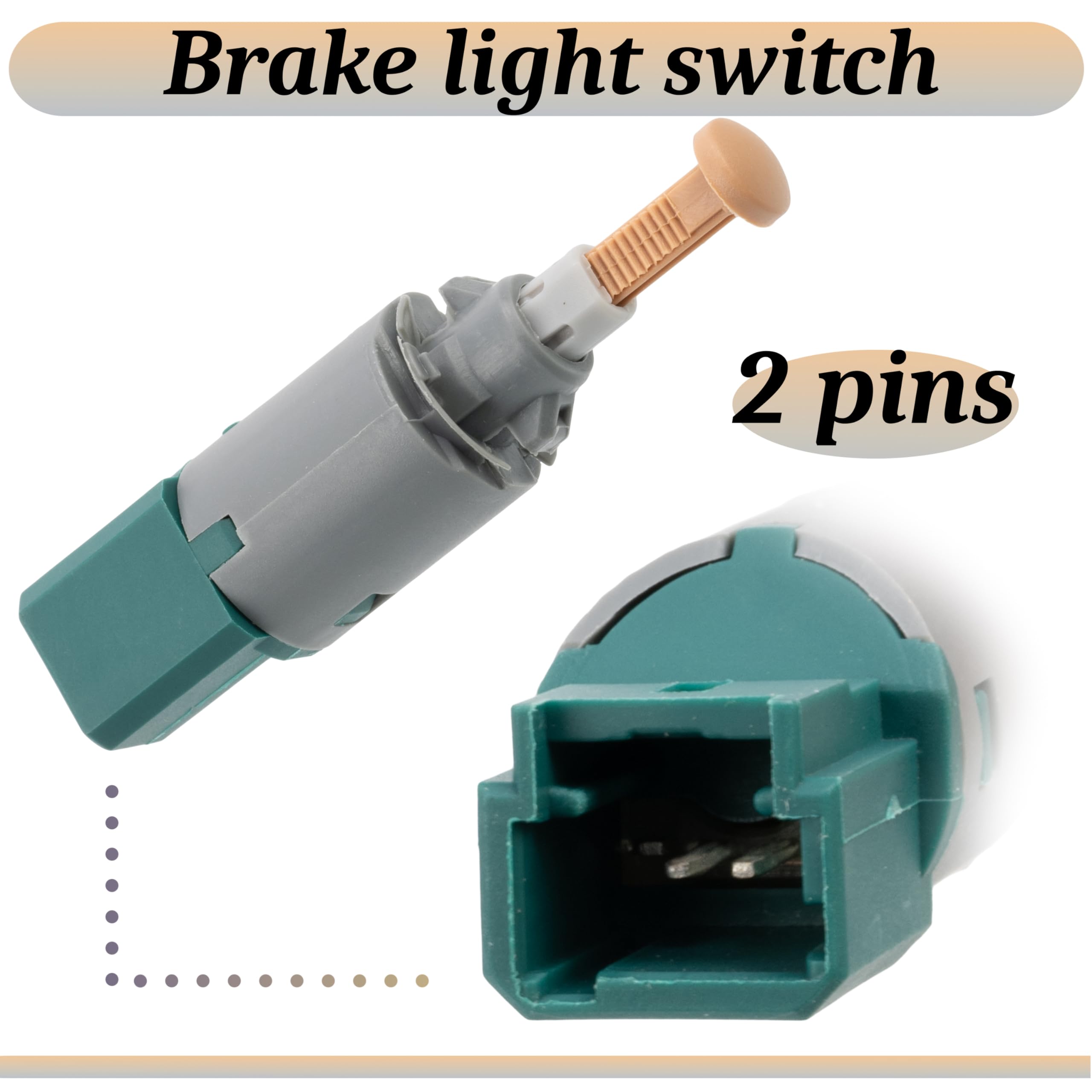 Contacteur Feux Stop 2 Broches – Compatible Renault, Peugeot, Opel, Mercedes Et Plus