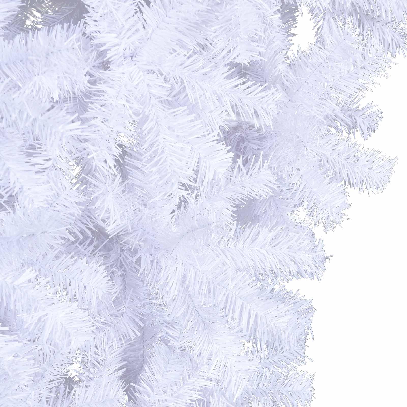 Künstlicher Weihnachtsbaum Weiß 120 cm aus PVC und Stahl mit 230 Spitzen, LED-Lichterkette, Ständer, geeignet für Wohnzimmer, Balkon, Terrasse, Festdeko und Innenbereich