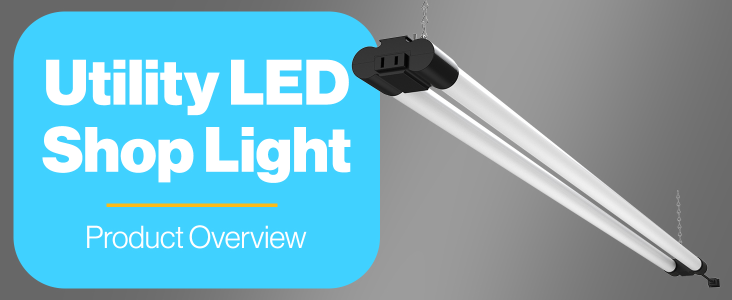 「Light Mellow Sunshine」 Sunco LED Shop Lights for Workshop 4FT, Linkable Garage