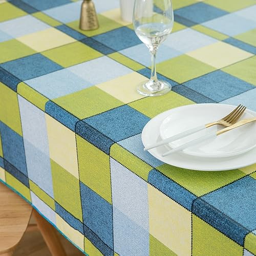 Miniatura 5 de Mantel de vinilo con parte trasera de franela, impermeable, a prueba de aceite, mantel de plástico lavable a prueba de derrames, para interiores y