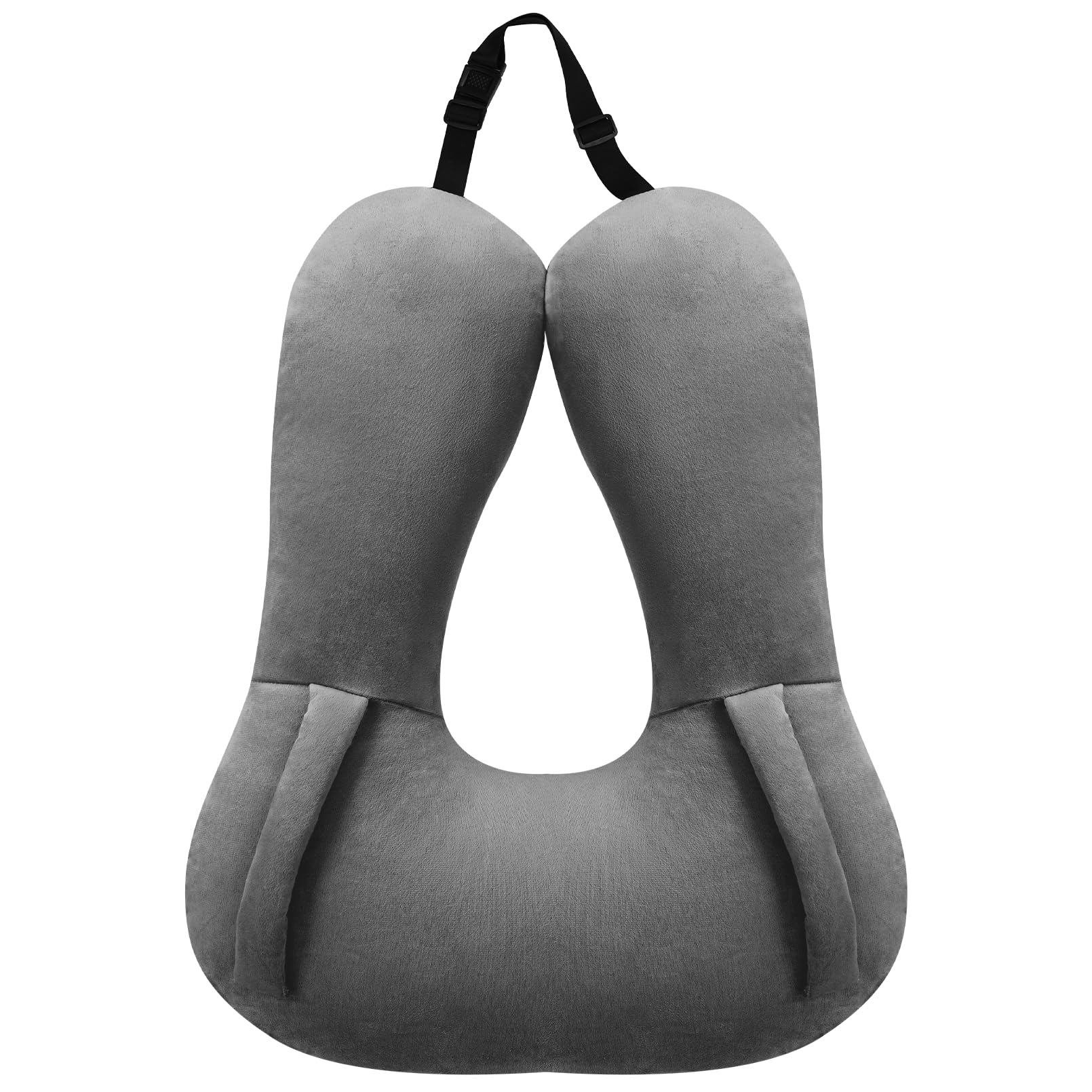 Oreiller de voyage ergonomique avec repose-mains housse velours Innokids pour enfant et adulte