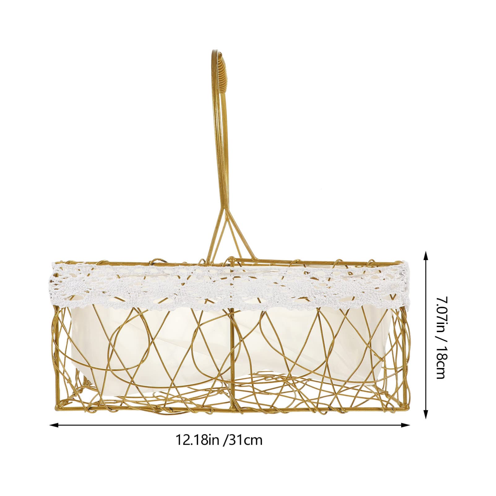 IWOWHERO Portable Wire Basket for Fruits Desserts Stylish Storage for Kitchen Bathroom Dining for Organizing Displaying Items for Versatile Use