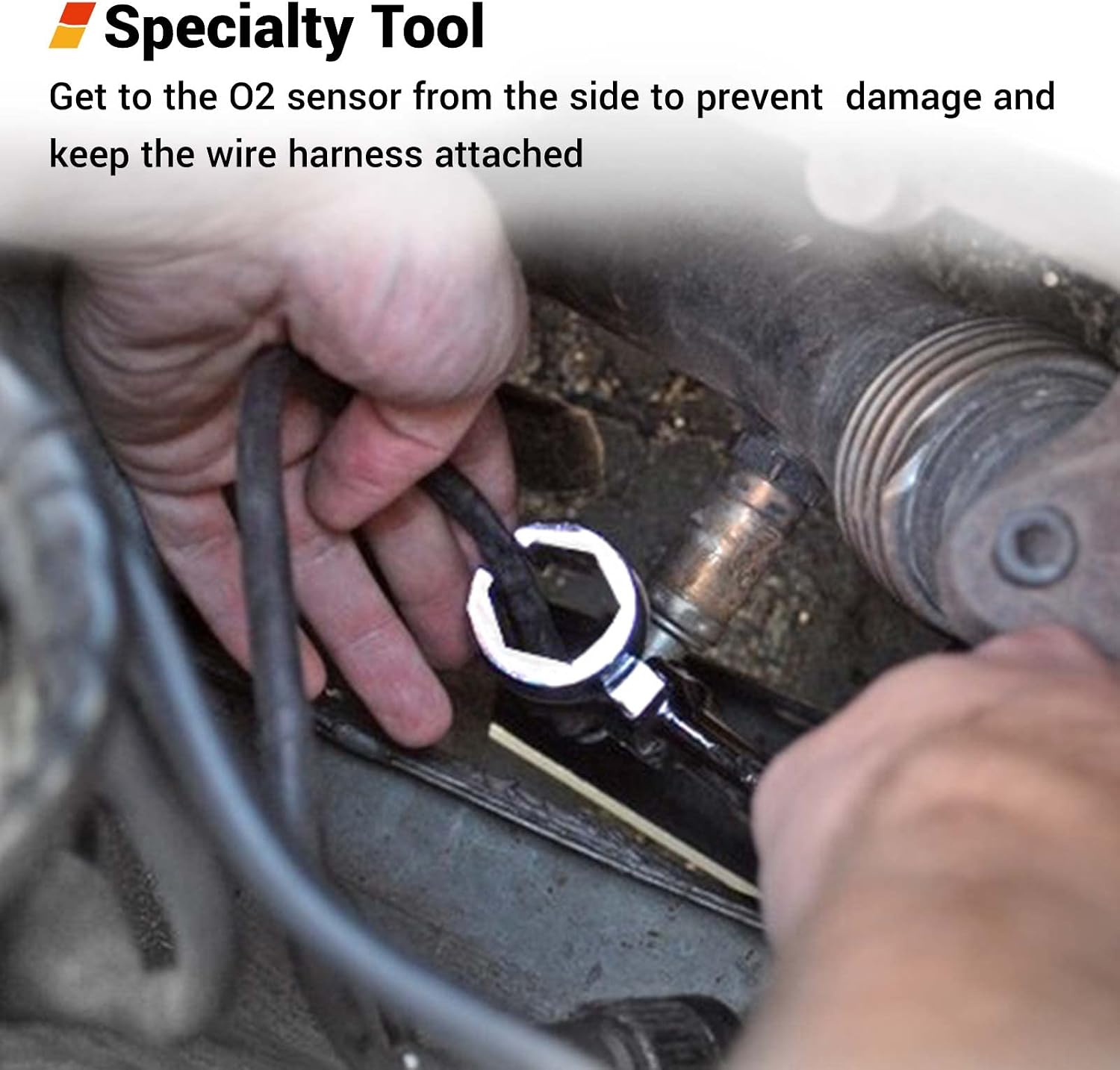 EWK 22mm 7/8 Inch O2 Oxygen Sensor Flex Head Wrench Removal Tool