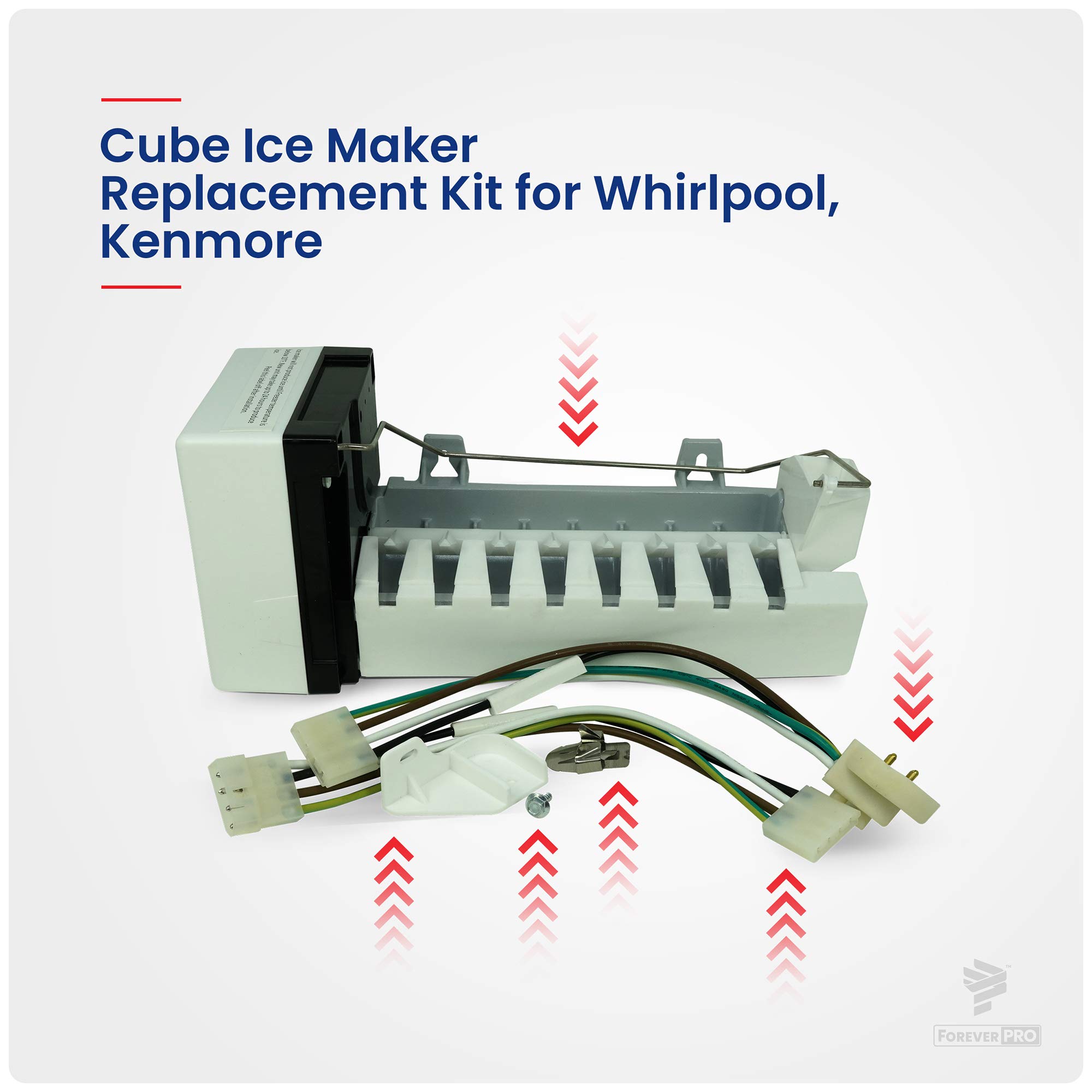 Fabricador De Hielo Compatible Para Refrigeradores Whirlpool, Kenmore, Maytag - Sustituye W10190952, W10122496