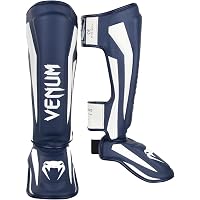 VENUM Elite Stand Up Shin Guards - Elite (Navy Blue/White)