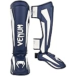 Venum Elite Standup Shin Guards-White/Navy Blue - XL