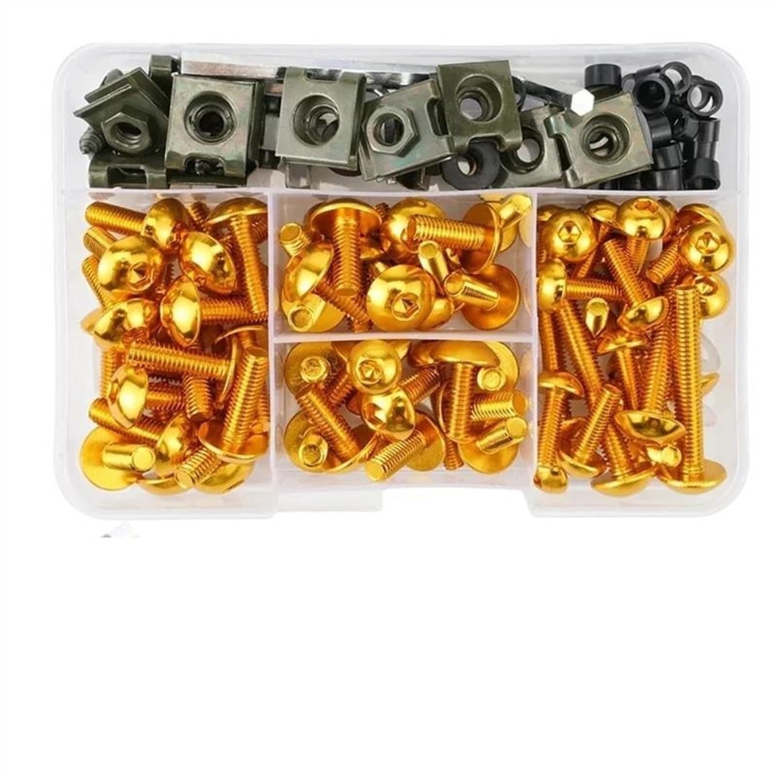 177pcs Fairing Bolts Motorcycle Screws Body Nuts For Z750 Z900 Z1000 Z800 For Versys 650 Er6n For Ninja 400 300 Z1000sx(Gold)