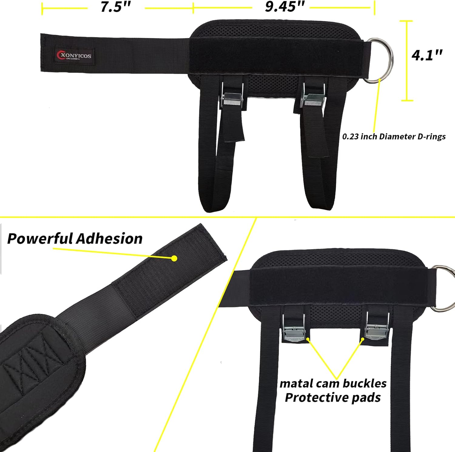 XonyiCos Adjustable Dumbbell Ankle Strap for Cable Machine,Monkey-Feet Weight Lifting Workout Straps,Kickbacks-Leg Extensions,Lower Body Strength Training (Type A-Pair) : Sports & Outdoors