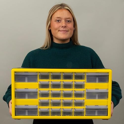Miniatura 8 de Akro-Mils Gabinete de almacenamiento de cajones de plástico con 26 cajones para organización de garaje, organizador de cuentas, almacenamiento