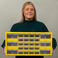 Vista 57 de Akro-Mils 10164 64 Piezas de plástico de equipo de almacenamiento y Gabinete cajón, 20 x 16 x 6-1/2 pulgadas, color negro